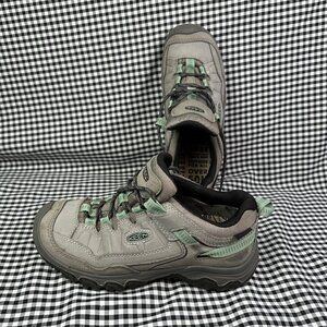 Keen Women's Targhee IV Waterproof Gorpcore Hiking Shoe Grey Blue Size 7.5
